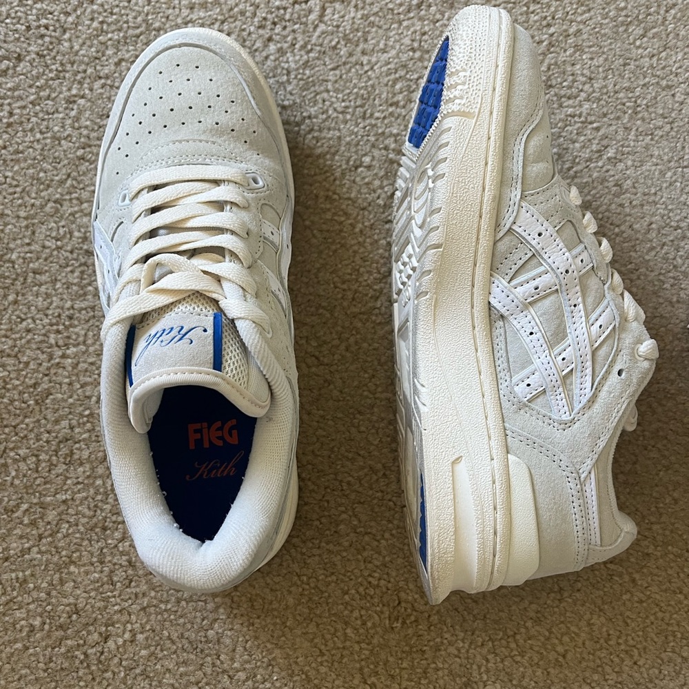 kith asics ex89 antique white